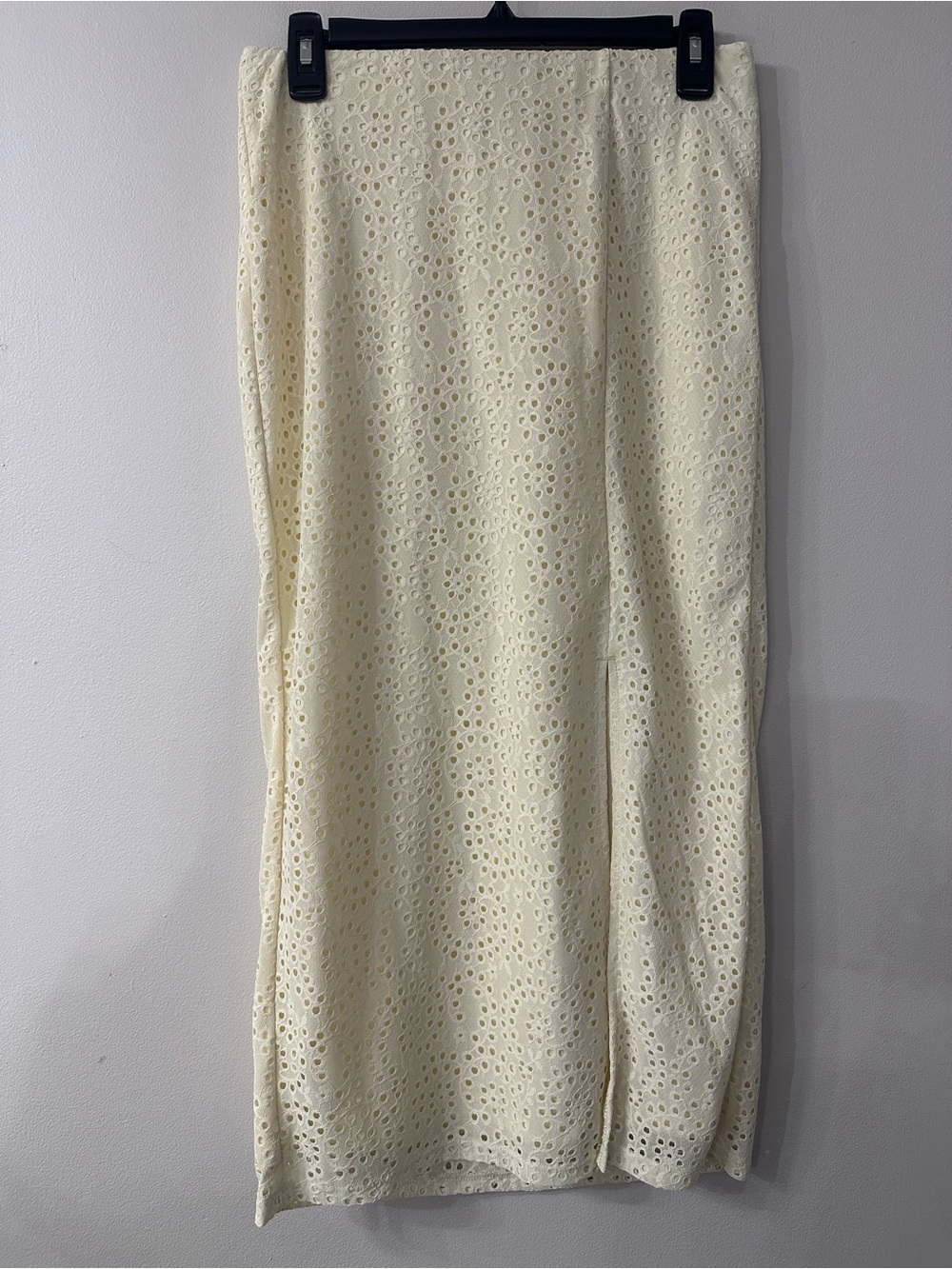 a new day Cream Eyelet Maxi Skirt
